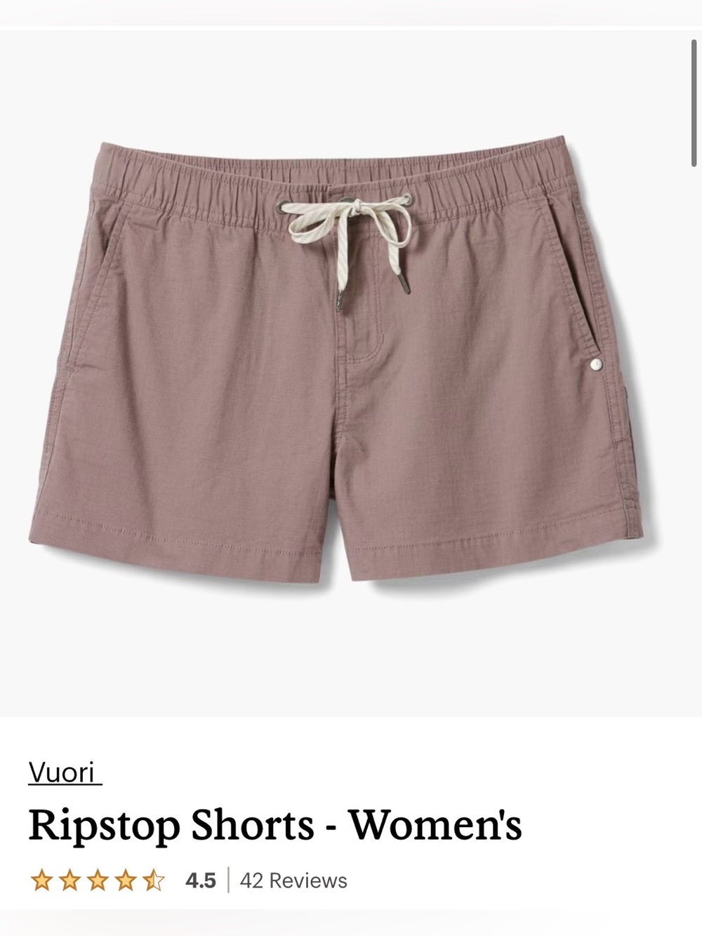 Vuori Women Ripstop short EUC size Small